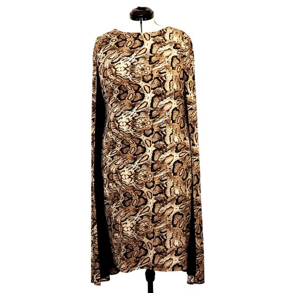 Massey's Vintage Snakeskin/ Animal Print Cape Dress | Size XL - Picture 1 of 11